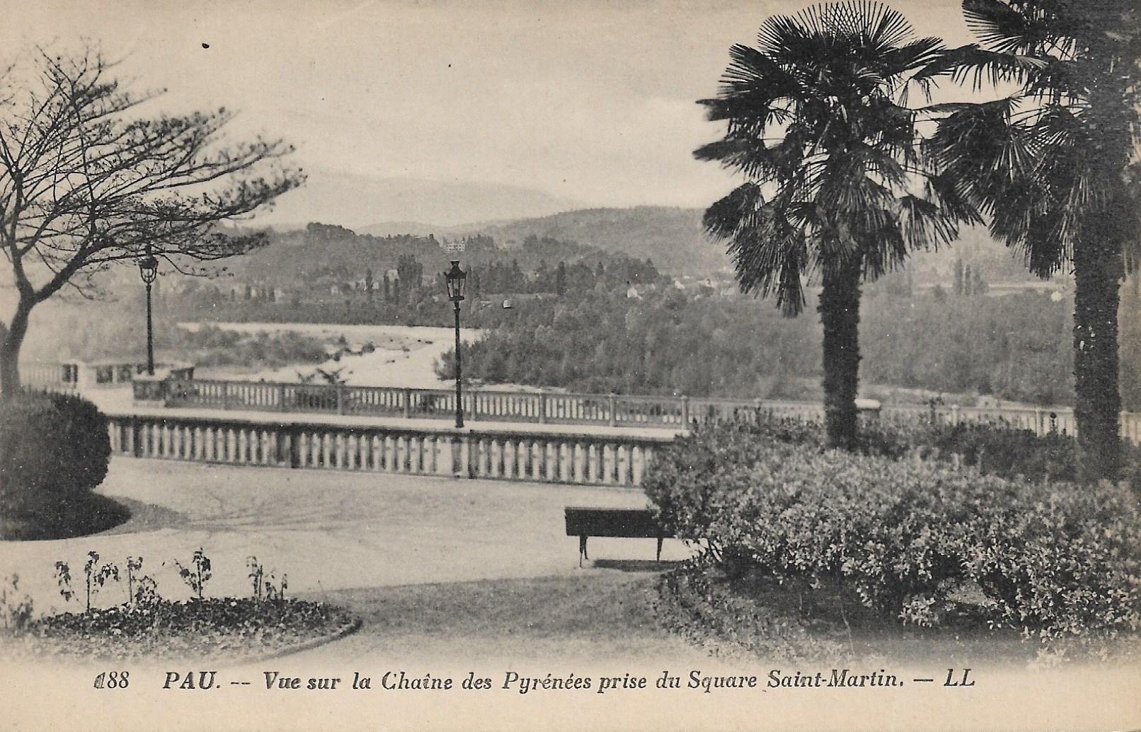 /France/FR_place_1903-1938_PAU. Vue sur la Chaine des Pyrenees.jpg